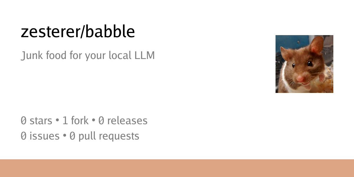 Summary card of repository zesterer/babble